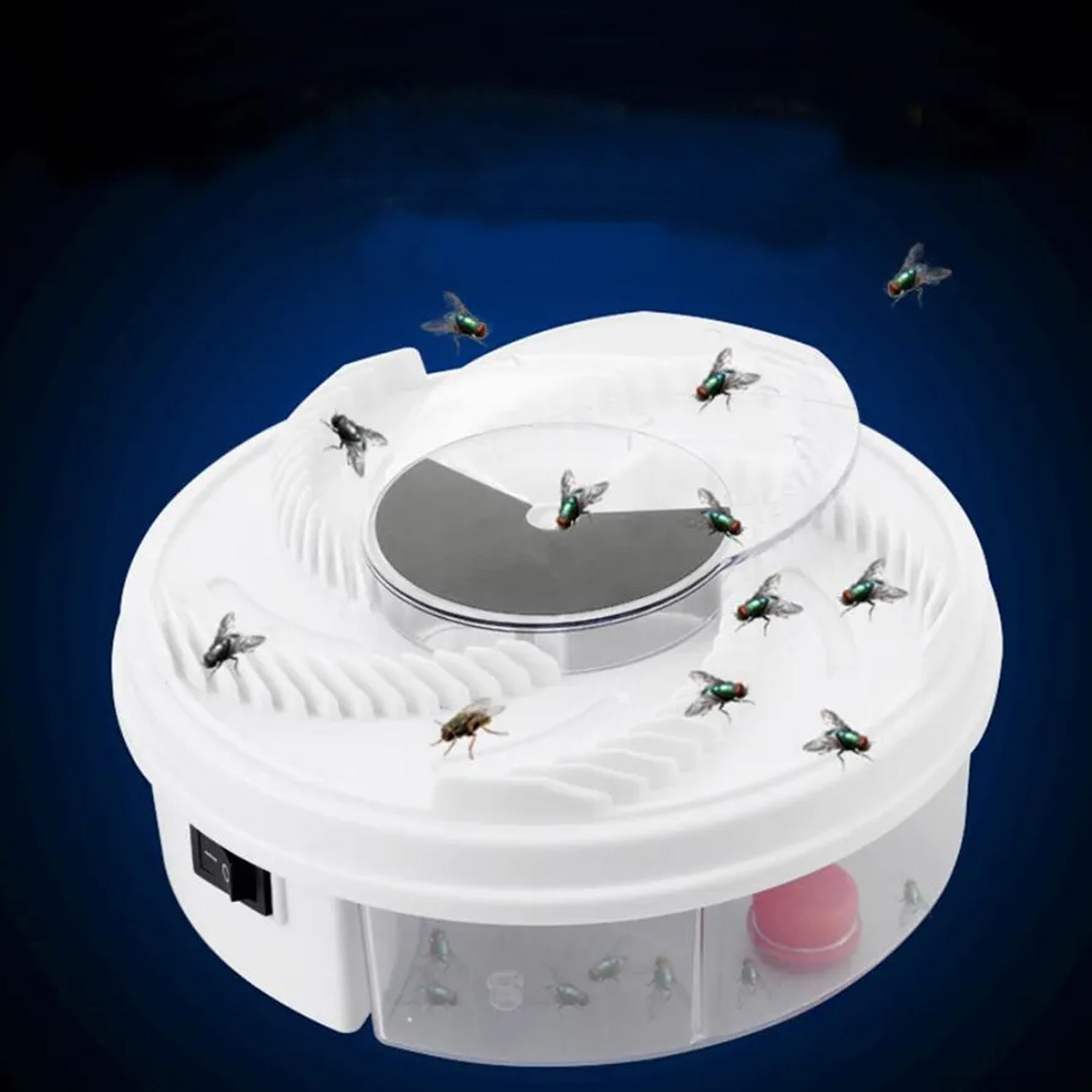 Automatic electric fly trap for pest control. Automatic electric fly trap for pest control.